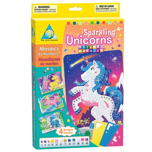 Orb Factory Loisir Créatif Sticky Mosaics Sparkling Licornes